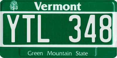 VT license plate YTL348