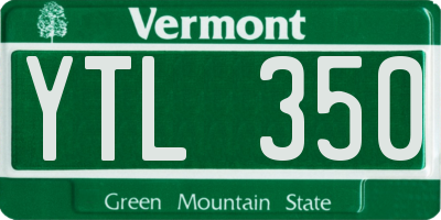 VT license plate YTL350