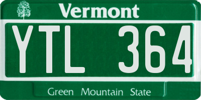 VT license plate YTL364