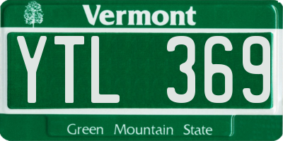 VT license plate YTL369