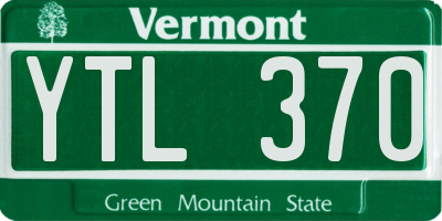 VT license plate YTL370