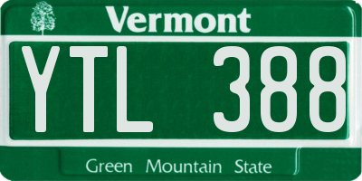 VT license plate YTL388