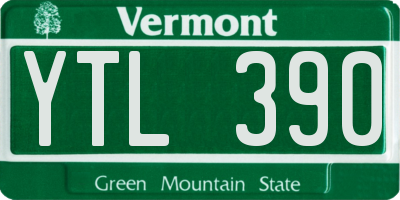 VT license plate YTL390