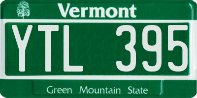 VT license plate YTL395