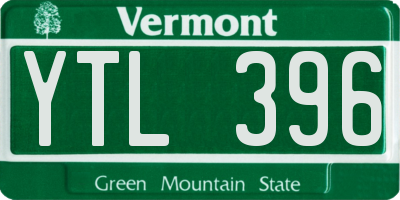 VT license plate YTL396