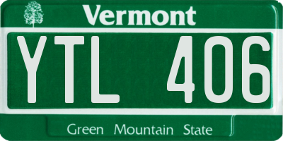 VT license plate YTL406