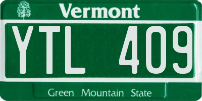 VT license plate YTL409