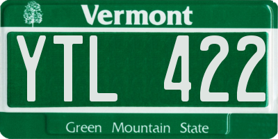 VT license plate YTL422