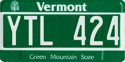 VT license plate YTL424