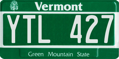 VT license plate YTL427