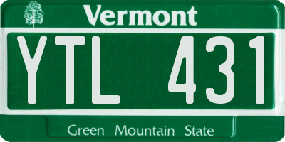 VT license plate YTL431