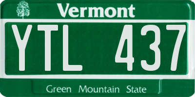VT license plate YTL437