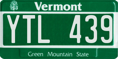 VT license plate YTL439