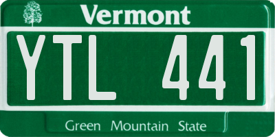 VT license plate YTL441