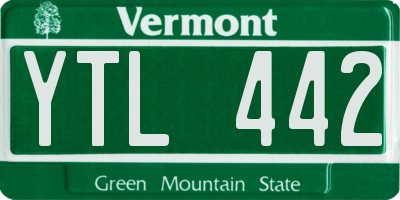 VT license plate YTL442