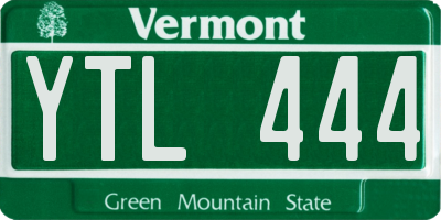 VT license plate YTL444