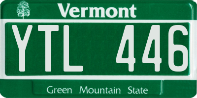 VT license plate YTL446