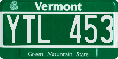 VT license plate YTL453