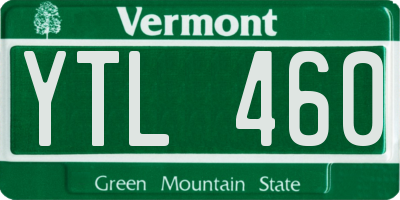 VT license plate YTL460