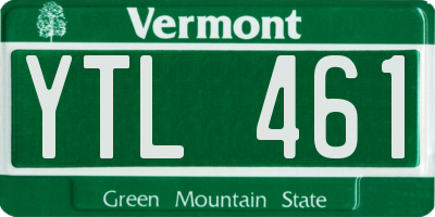 VT license plate YTL461