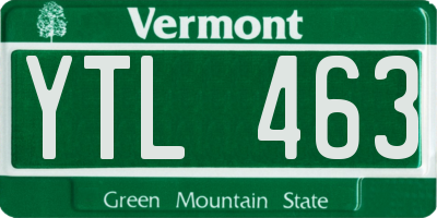 VT license plate YTL463