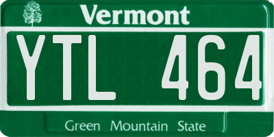 VT license plate YTL464