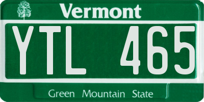 VT license plate YTL465
