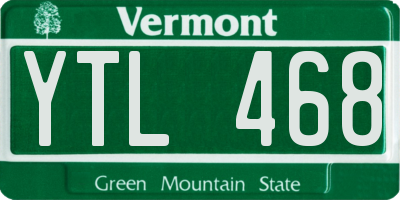 VT license plate YTL468