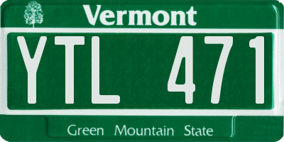 VT license plate YTL471