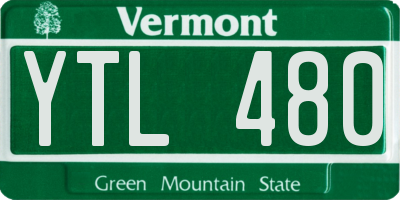 VT license plate YTL480