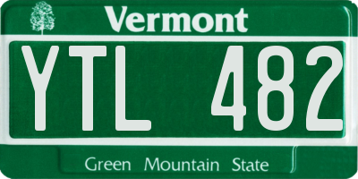 VT license plate YTL482