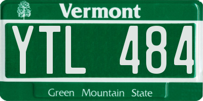 VT license plate YTL484