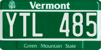 VT license plate YTL485