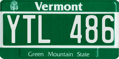 VT license plate YTL486