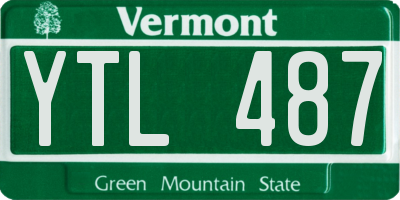 VT license plate YTL487