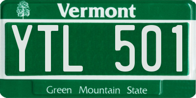 VT license plate YTL501