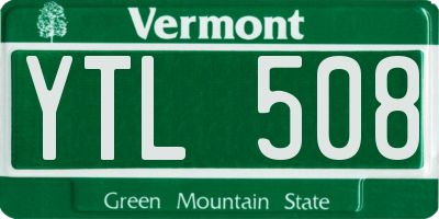VT license plate YTL508