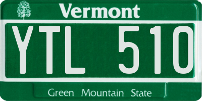 VT license plate YTL510