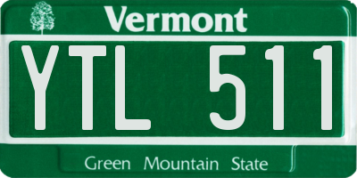 VT license plate YTL511