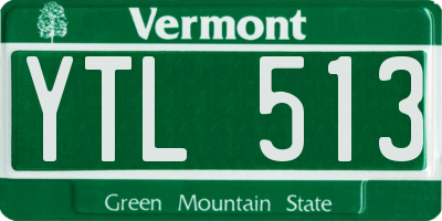 VT license plate YTL513
