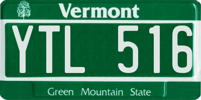 VT license plate YTL516