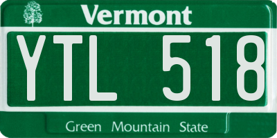 VT license plate YTL518
