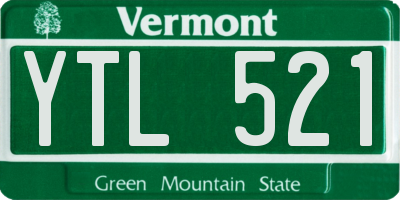 VT license plate YTL521