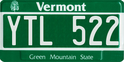 VT license plate YTL522