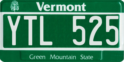 VT license plate YTL525