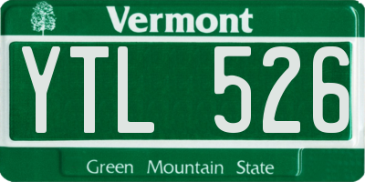 VT license plate YTL526