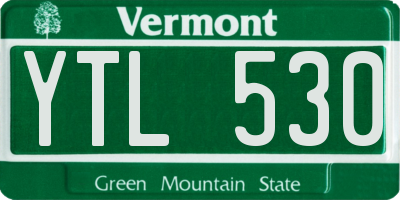 VT license plate YTL530