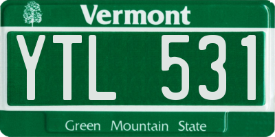 VT license plate YTL531