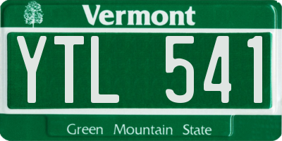 VT license plate YTL541