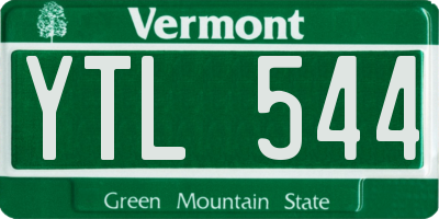 VT license plate YTL544